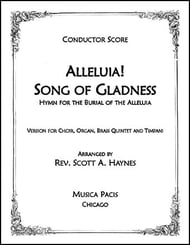 Alleluia. Song of Gladness Instrumental Parts choral sheet music cover Thumbnail